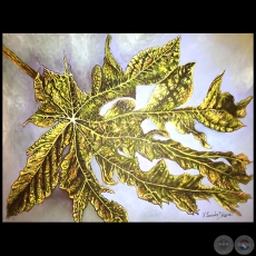 Hoja de mamón - Pintura al óleo - Obra de Vicente González Delgado